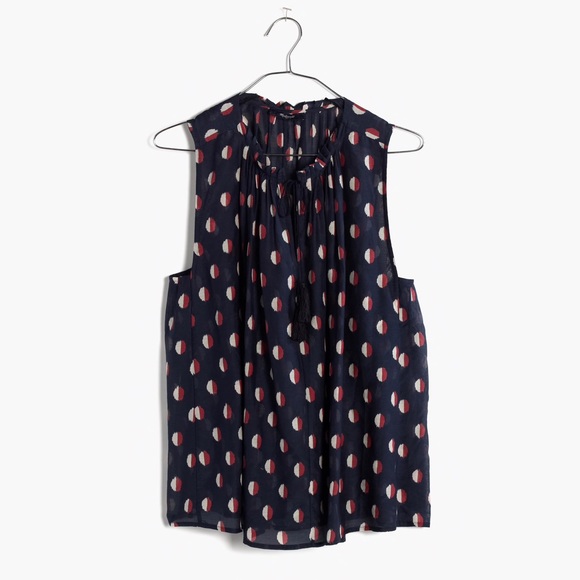 Madewell Tops - Madewell Bellshift Tank Top in Ikat Dot